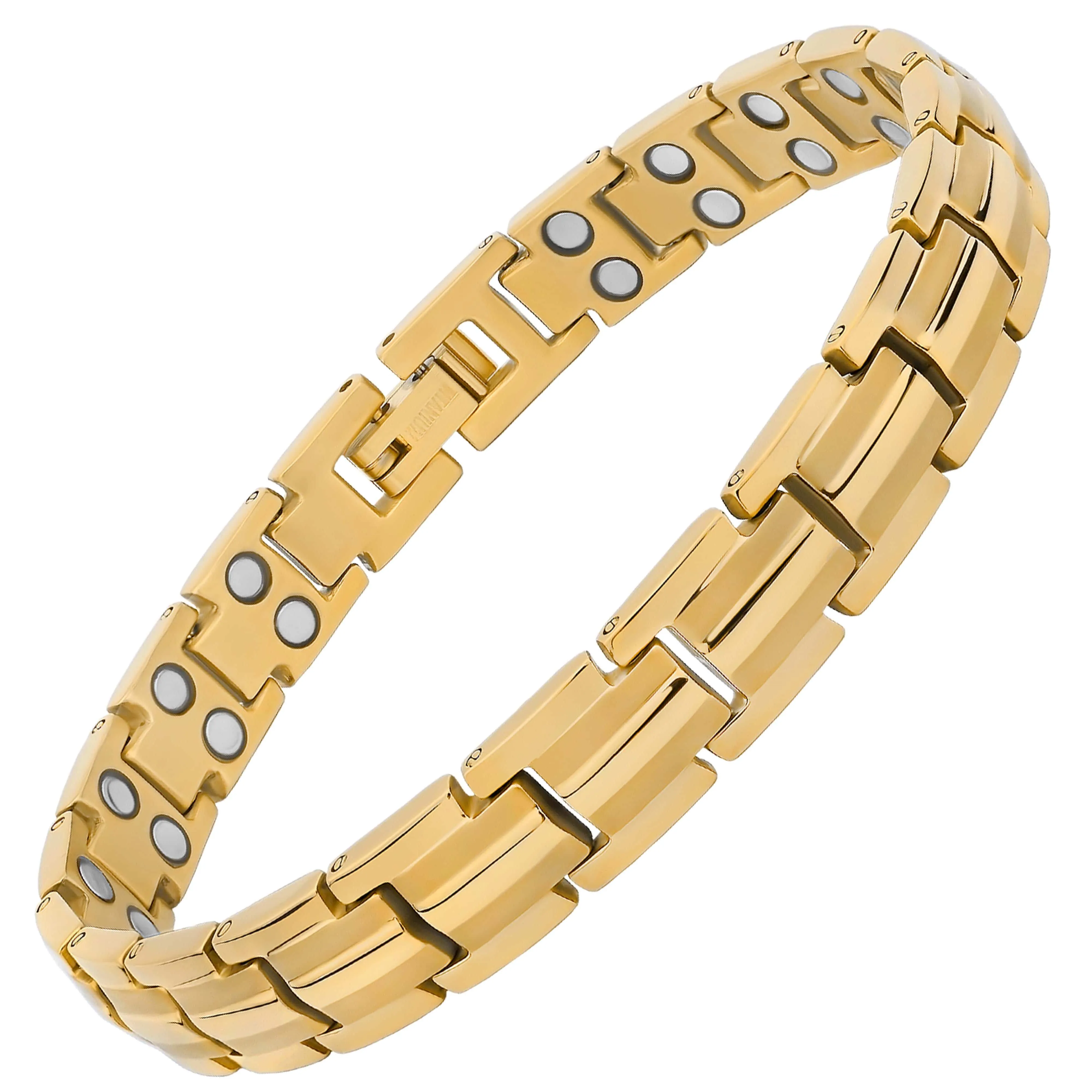 Women's Ultra Strength Gold Titanium Magnetic Therapy Bracelet