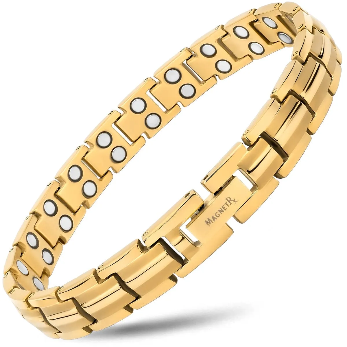 Women's Ultra Strength Gold Titanium Magnetic Therapy Bracelet